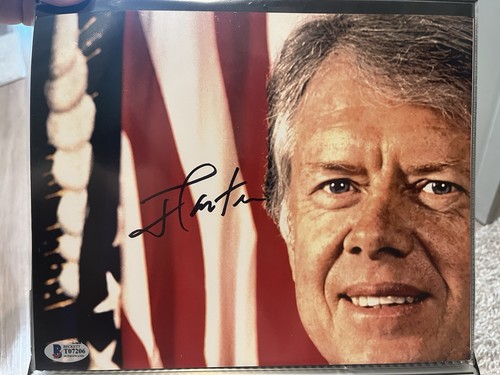 Jimmy Carter Signed 8x10 Photo Autograph Beckett BAS COA President - Picture 1 of 2