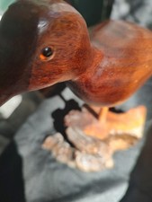 MCM Original Driftwood Hand Carved Bird Original Wood Carving Folk Art