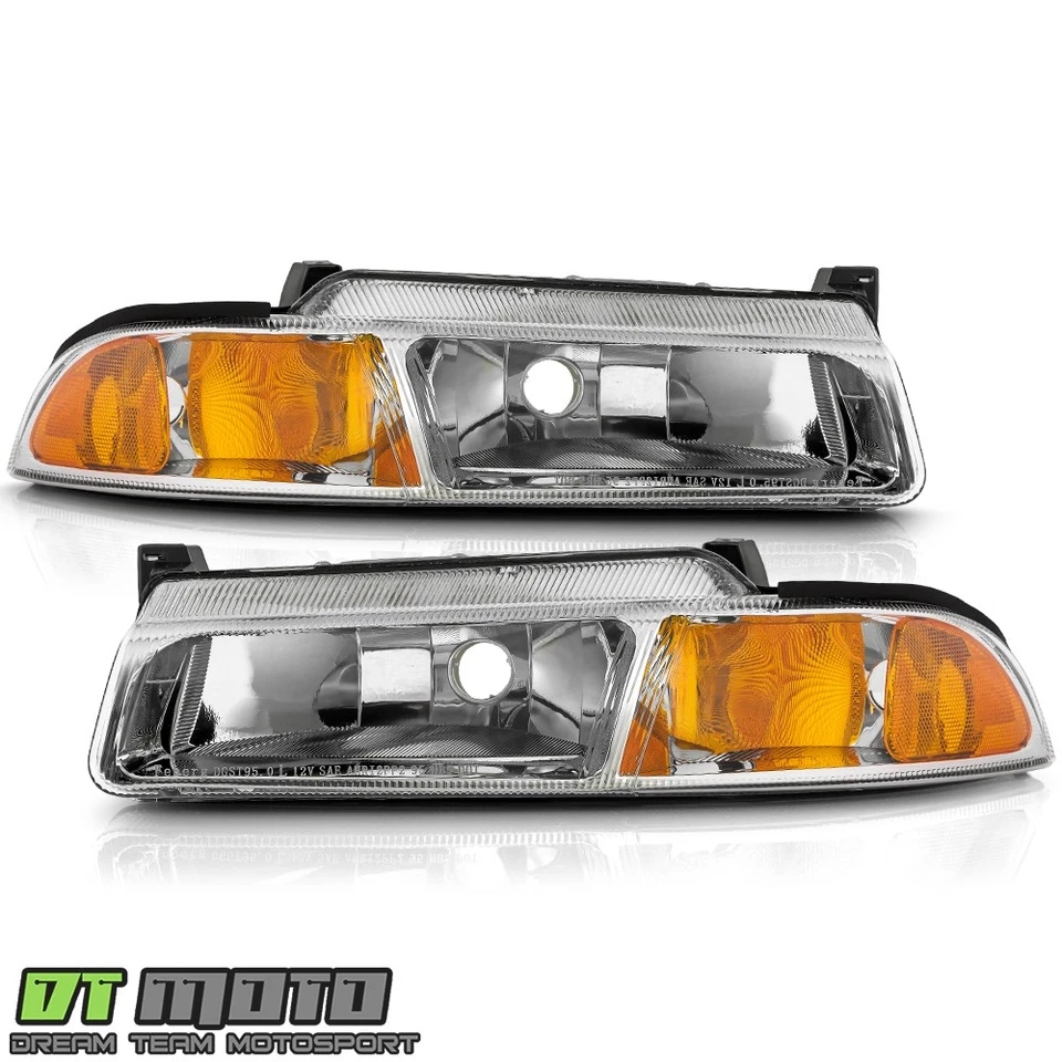 For 1995-2000 Dodge Stratus Chrysler Cirrus Improved Pattern Beam Headlights Set - Image 2 of 4