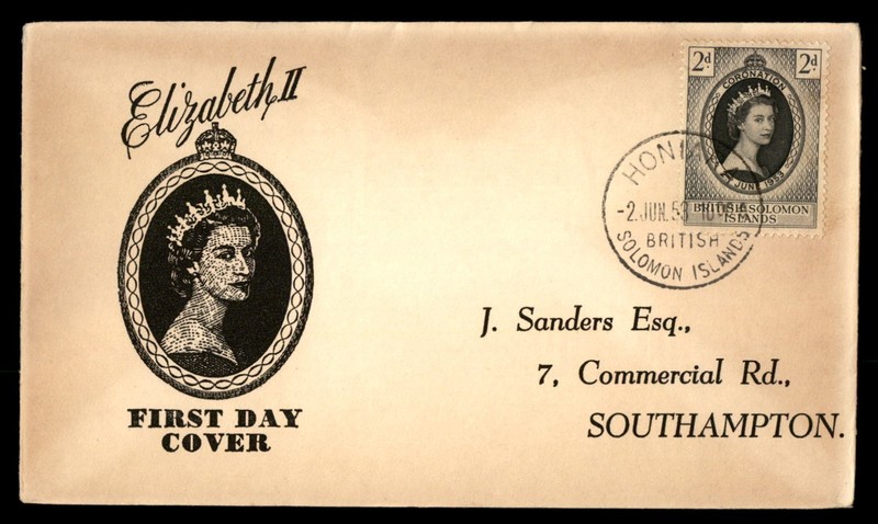 Mayfairstamps British Solomon Islands FDC 1953 Queen Coronation Honara First Day