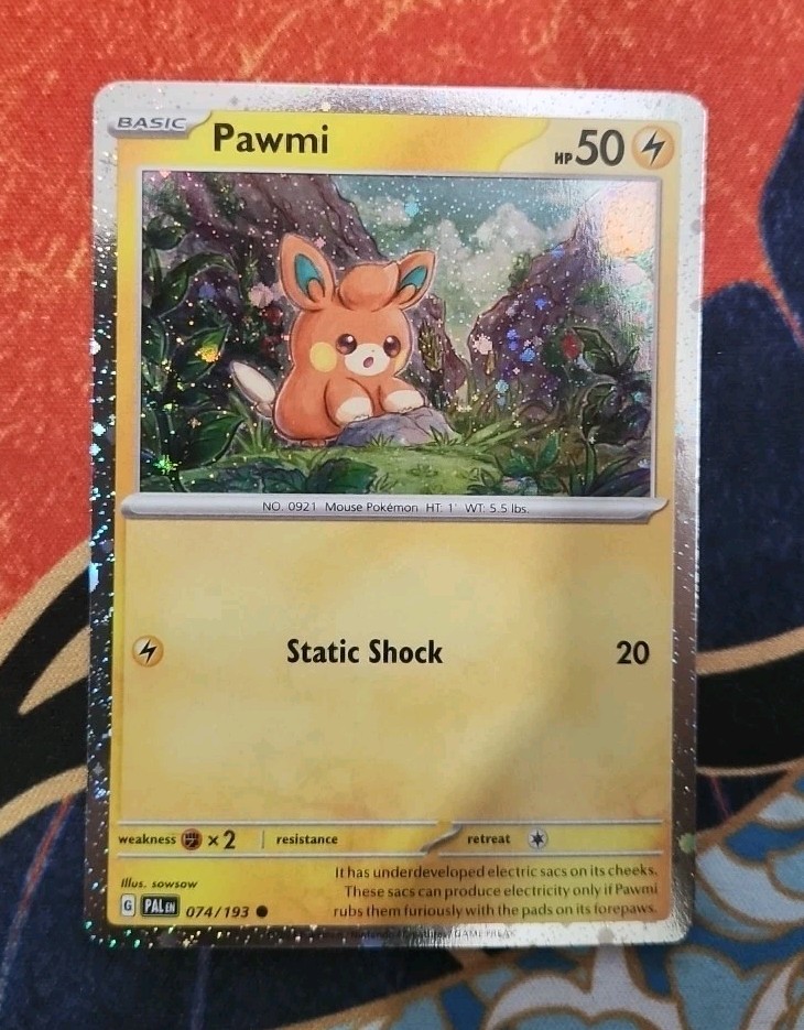 Pawmi 074/193 S&V Paldea Evolved Cosmos Holo Promo Pokémon TCG 2023 NM