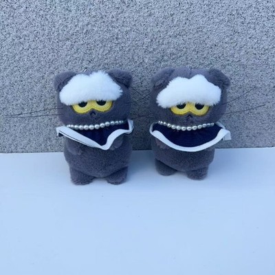 Kpop G-DRAGON ZOA Plush Doll Keyring Grey Cat Stuffed Toys