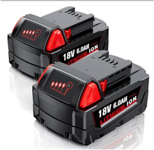 Replacement for Milwaukee M18 Battery, 6000mAh 18V Lithium High-Capacity Batteri
