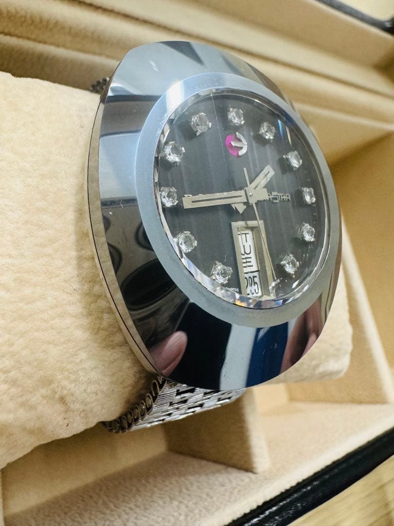 RADO DIASTAR Wristwatch Automatic Day Date Vintage Timepiece Rare Authentic image 2