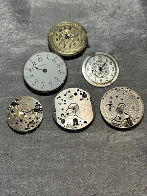 9) VINTAGE WATCH PARTS -BULOVA-HAAS-ETNA-REVERE-WALTHAM-GRUEN FACE ONLY