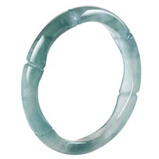 Natural A jadeite blue water bamboo knot by step three-dimensional carved ring