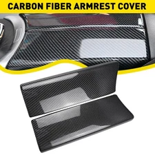 For Mercedes C Class W205 Carbon Fiber Center Armrest Box Storage Box Panel Trim