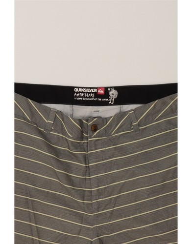 QUIKSILVER Mens Casual Shorts W38 XL Grey Striped RR12 - Picture 3 of 3