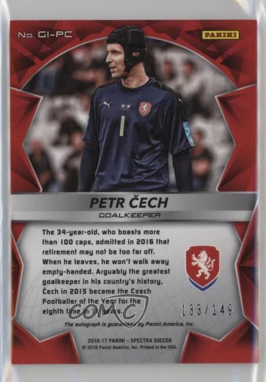 2016-17 Panini Spectra Global Icons /149 Petr Cech #GI-PC Rookie Auto RC - Image 2 of 2