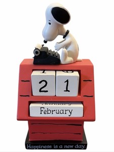 Hallmark Peanuts Snoopy Calendar Dog House Typewriter - No Packaging Included
