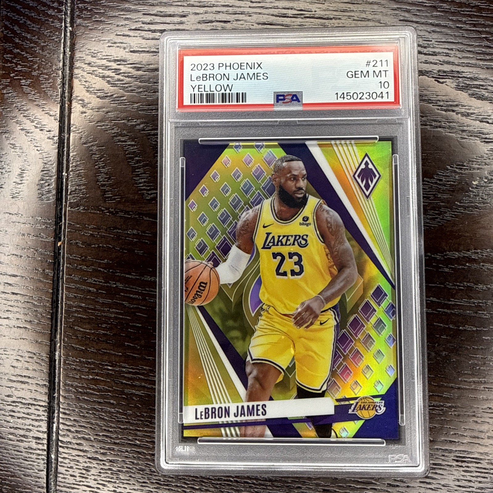 LEBRON JAMES 2023 PANINI PHOENIX /49 PSA 10 SSP LAKERS POP 7 Colour Match