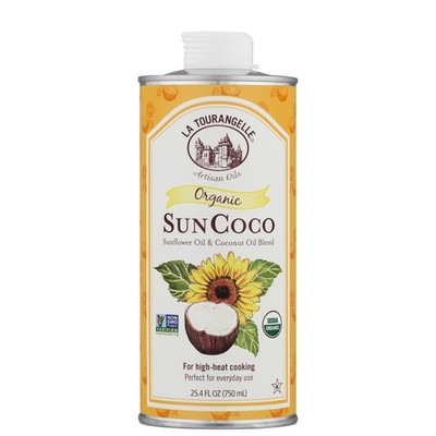 Organic Sun Coco Oil 25.4 Fl Oz Non Gmo Versatile Cooking Oil For Frying Baking