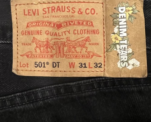 Size W31/L32 - Denim Tears x Levi’s Cotton Wreath Black Jeans🖤 100% Authentic! - Picture 6 of 8