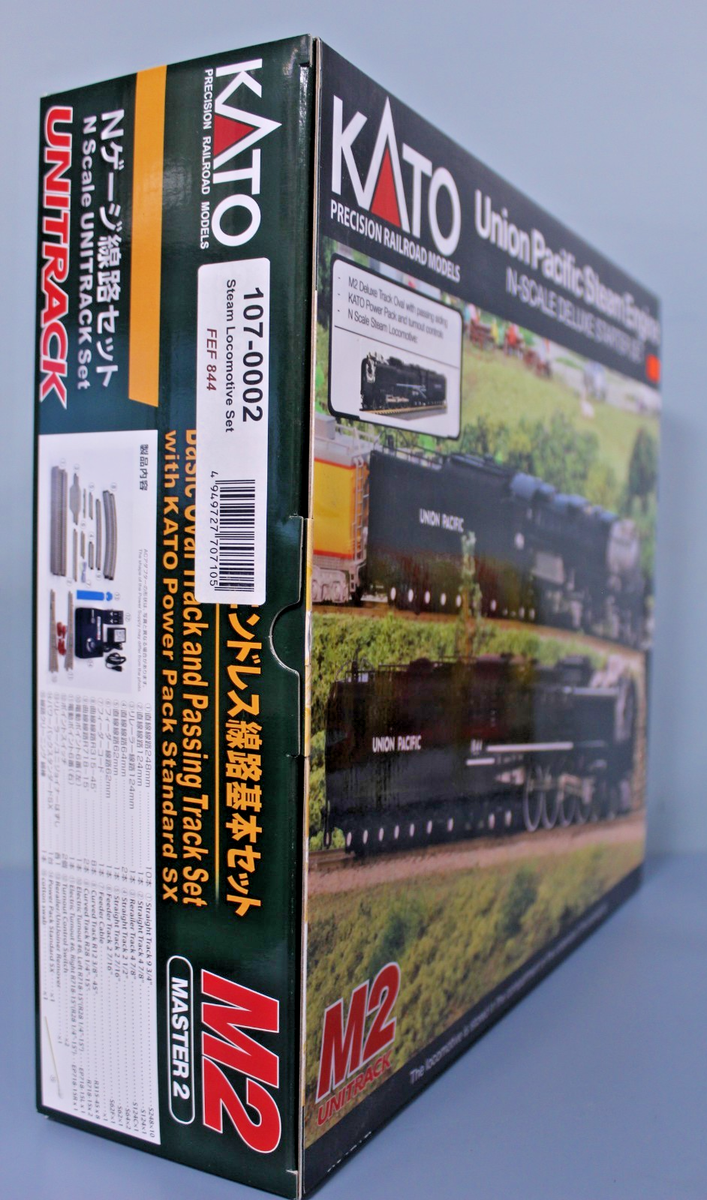 Kato 107-0002 Union Pacific FEF 844 Deluxe Starter Set w/ M2 Oval