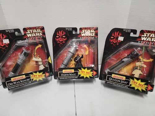 Lot Of 3 VINTAGE 1998 Hasbro STAR WARS Episode I Figures MOC Sealed