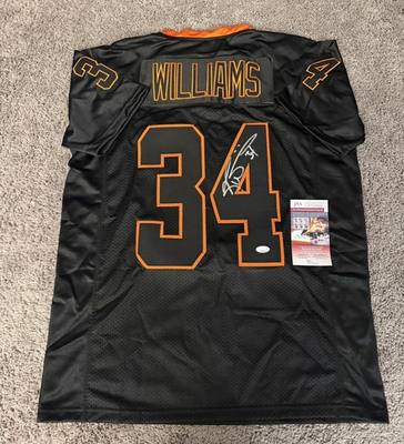 #ad #ad Ricky Williams SIGNED custom Miami Dolphins BLACK ORANGE RARE Jersey JSA $64.99