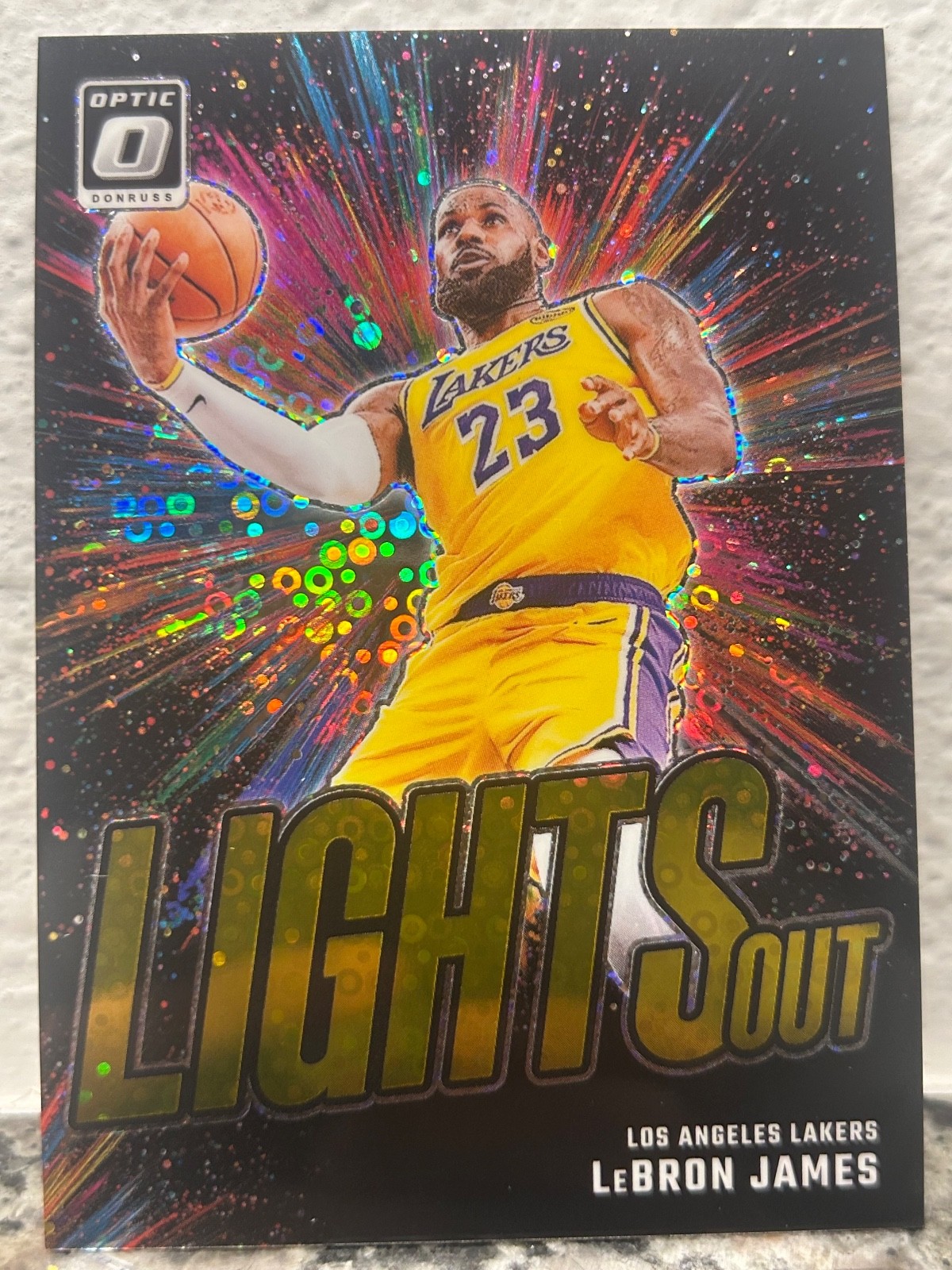 2024-25 Panini Donruss Optic LeBron James LIGHTS OUT GOLD PRIZM /10 SSP #9