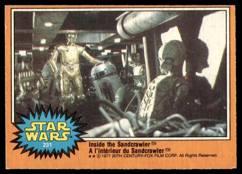 1977 OPC Star Wars #231 Inside the Sandcrawler — Raw