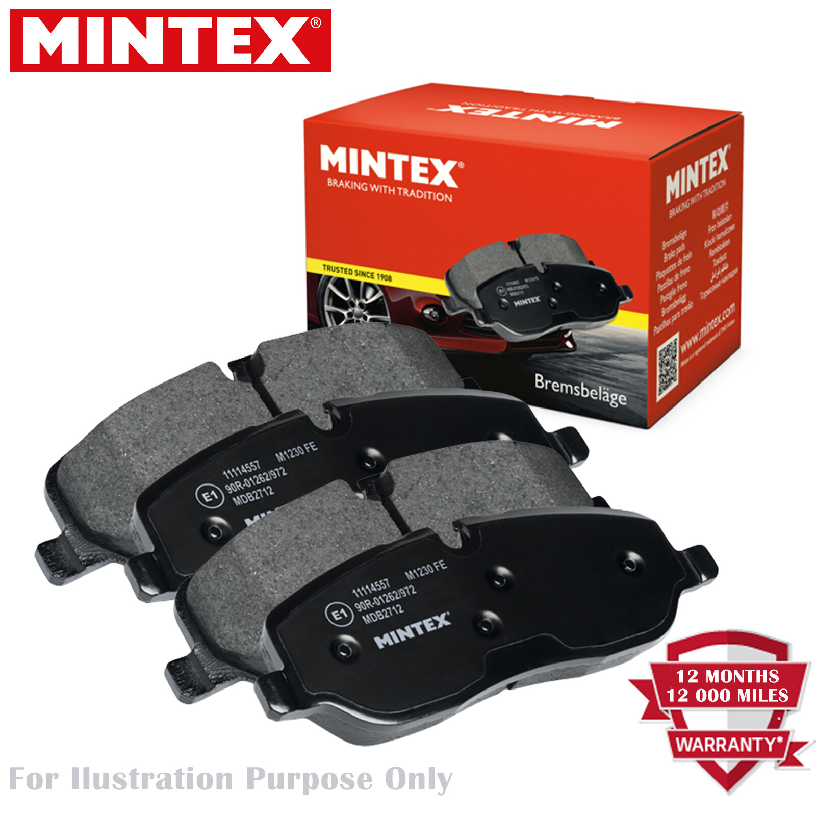 BMW Brake Pads Full Set Of 4 Rear MDB2719 Mintex