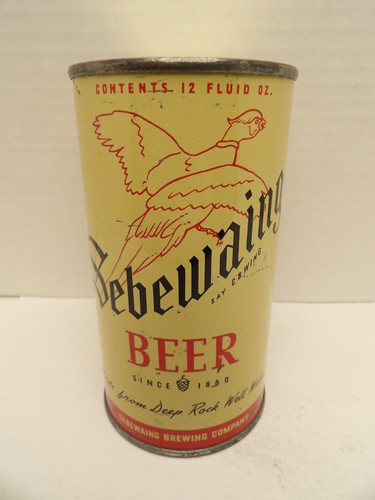 SEBEWAING FLAT TOP BEER CAN #132-9-B MICHIGAN "NATIONAL CAN" LOGO
