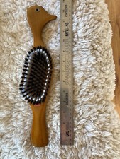 NOS Vintage Swank Wooden Duck Grooming Shoe Horn Brush Made In West Germany