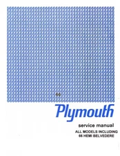 1966 Plymouth Belvedere Fury Satellite Shop Service Repair Manual