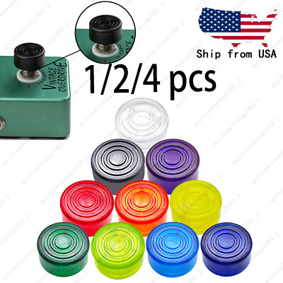 1/2/4 Pcs Guitar Effect Pedal Footswitch Toppers Foot Nail Cap Protection Cap