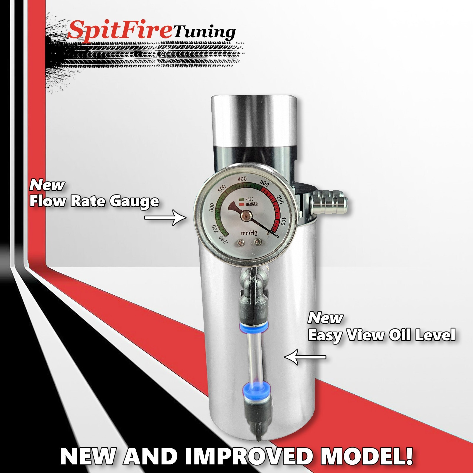 Oil Catch Can Reservoir Baffled Tank Breather Universal Silver V2.0 Fits Lotus