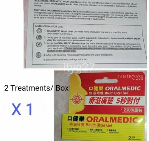 Oralmedic - Gel Traitement Aphte (2 Applications) | Soulagement Rapide, Made In USA