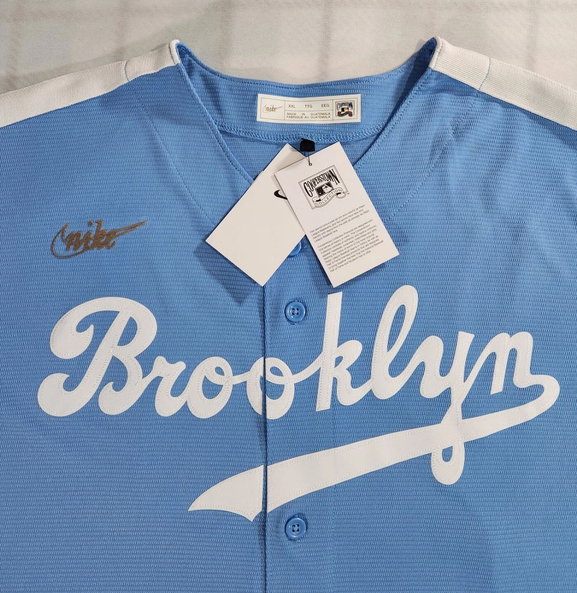 Men's Brooklyn Dodgers Jackie Robinson Nike Light Blue Alternate  Cooperstown Collection Player Jersey