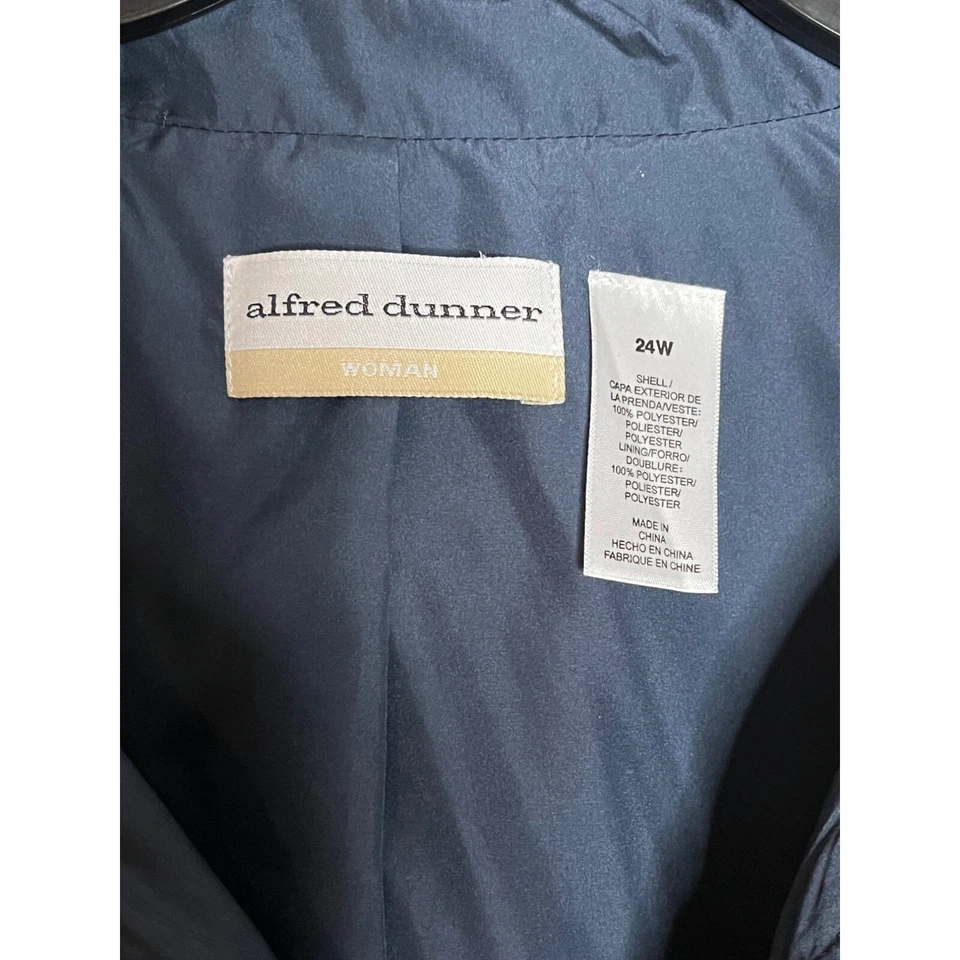 Chaleco Alfred Dunner Mujer Acolchado Azul Marino Talla 24W Poliéster Bolsillos con Cremallera Ver Fotos Foto 2 de 4