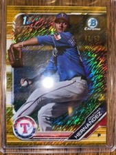 Jonathan Hernandez Rookie RC Gold Shimmer 2019 Bowman Texas Rangers x/50