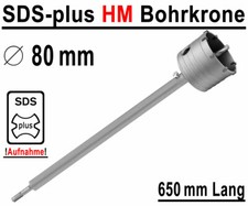 SDS-plus HM Bohrkrone Ø 80mm x 650mm Dosenbohrer Kernbohrer Hartmetall Lochsäge