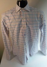 POLO RALPH LAUREN "Regent" Classic Fit Checked LS Shirt Spread Collar SZ 16