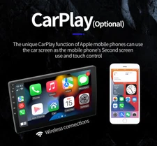 Android 13 Double 2-Din 32GB GPS Camera WiFi 10.1" Smartphone Airplay CarPlay