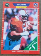 1989 Pro Set #506 Jeff Lageman Rookie Card New York Jets. rookie card picture