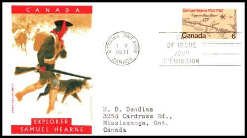 Canada FDC - 1971 - Samuel Hearne, Scott # 540 Jackson Cover - Imagen 1 de 1