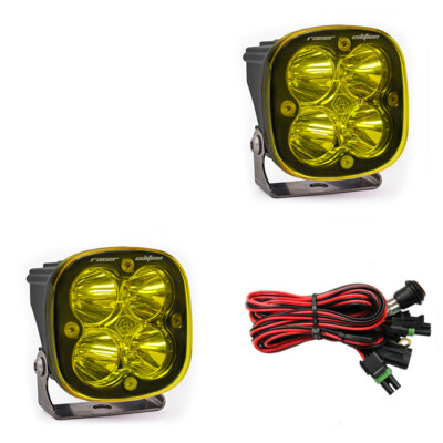 Baja Designs Squadron Racer Edition Amber 4300 Lumens LED Spot Light Pods - Pair
