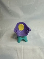 Vintage Tyco Yellow Purple Teal Pink Baby Highchair 1990 Blip ToysDollhouse|2.5”