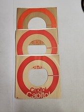 45 RPM 7" RECORD SLEEVES CO. SLEEVE 3 PACK SEE PHOTOS - Capitol SLV166