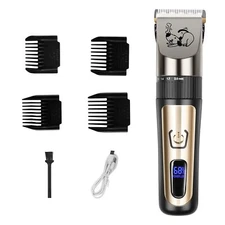 Cordless Pet Clippers Low Noise Rechargeable Grooming Kit for Dogs and Cats