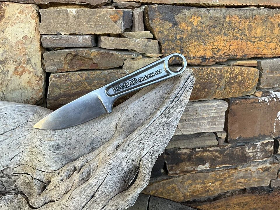 Ka-Bar Llave Garaje Tienda Mecánico Hombre Cueva Regalo Cuchillo Naranja Calavera Kydex Foto 2 de 4