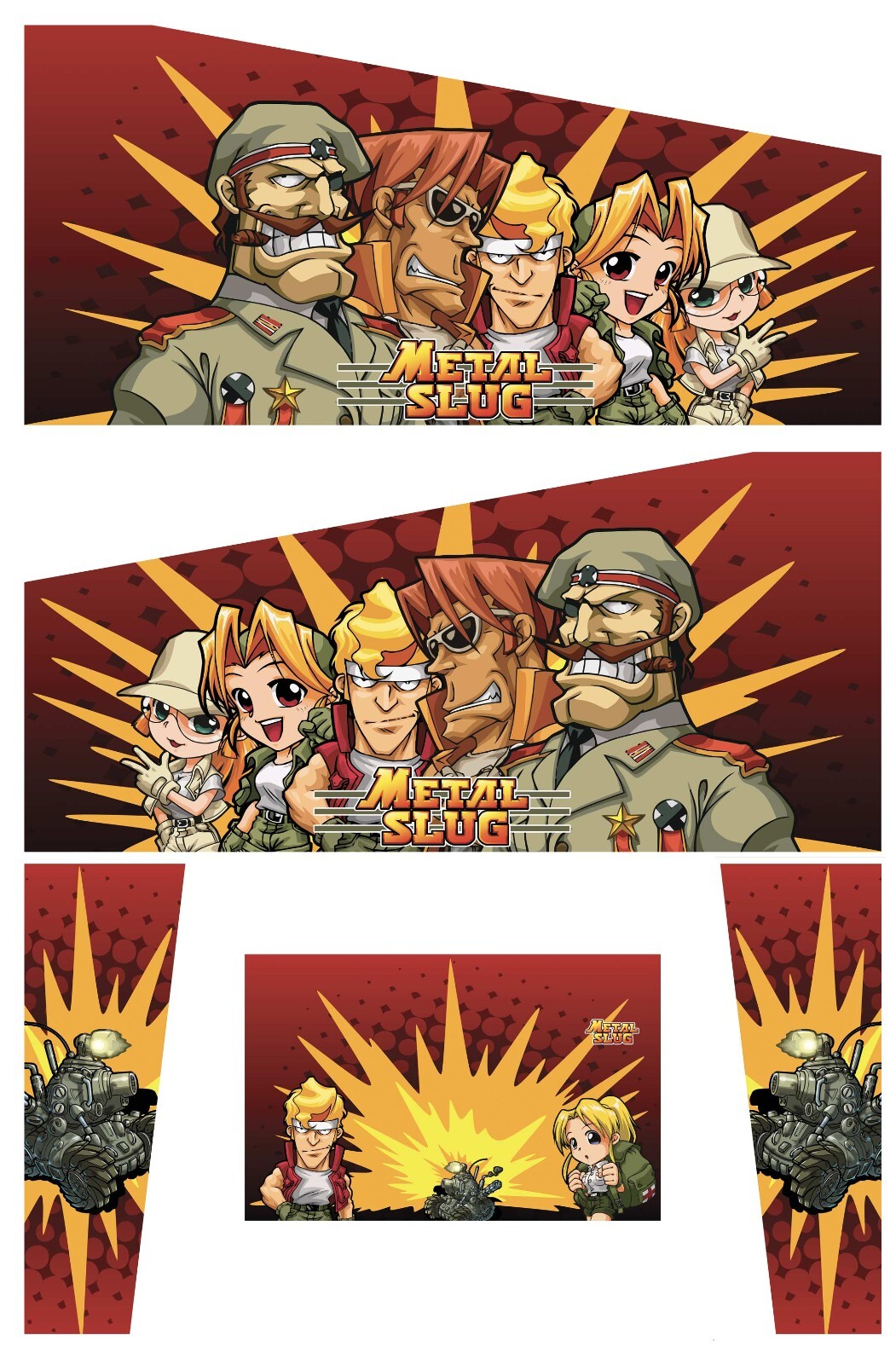 Stickers Metal Slug pour flipper et pincab custom de salle de jeux
