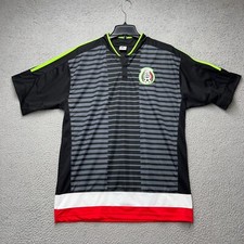 Mexico Futbol Soccer Jersey Mens Large Black Gool Short Sleeve Outdoor Sports