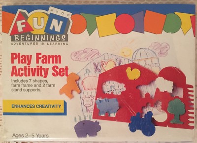 1989 AVON FUN BEGINNINGS ''Play Farm Activity Set'' ENHANCES CREATIVITY *NRFB*