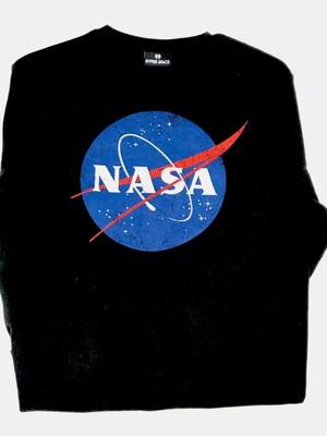 Nuevo con etiquetas NASA Grande logotipo envejecido para Hombre Sudadera  Suéter Negro de Cuello Redondo Medio | eBay