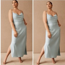 New BHLDN Cali Satin Charmeuse Midi Dress Size 26MSRP: $168