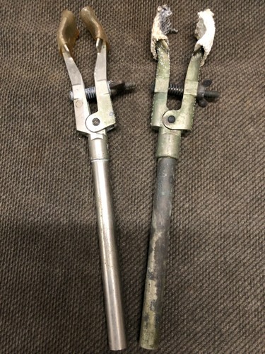2 each 8.5" Lab Glass Clamps. test tube clamp