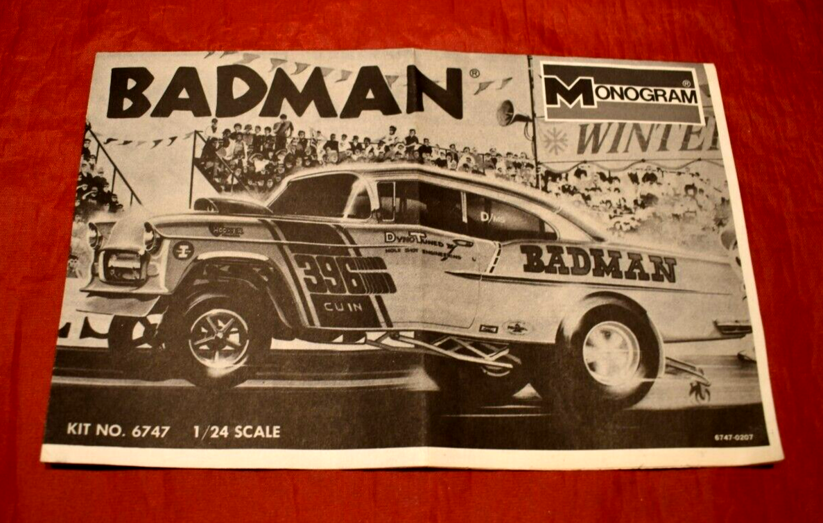 専用② Monogram Original Issue Bad Man 55 Chevy Instruction Sheet