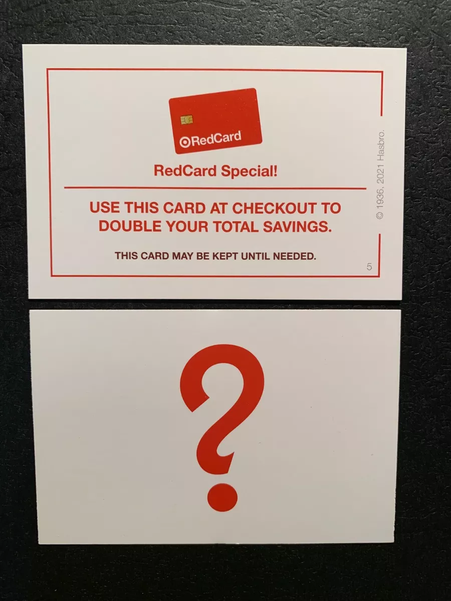 Monopoly Target CHANCE CARD Red Card Special 2021 Game Replacement Piece